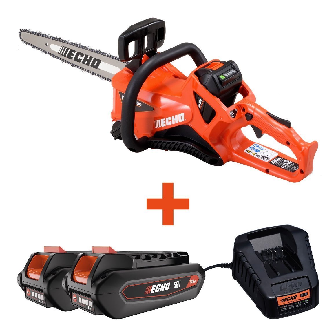ECHO Akku-Motorsäge DCS-2500C Set inkl. 2x 2,5Ah Akku und Schnellladegerät